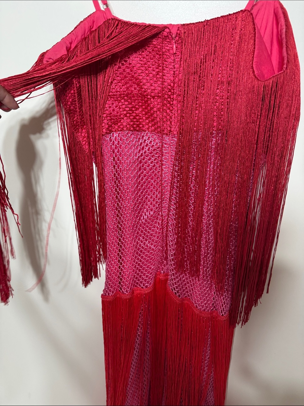 Anthropologie Let me Be Tiered Fringe Ombré Dress - Picture 9 of 17
